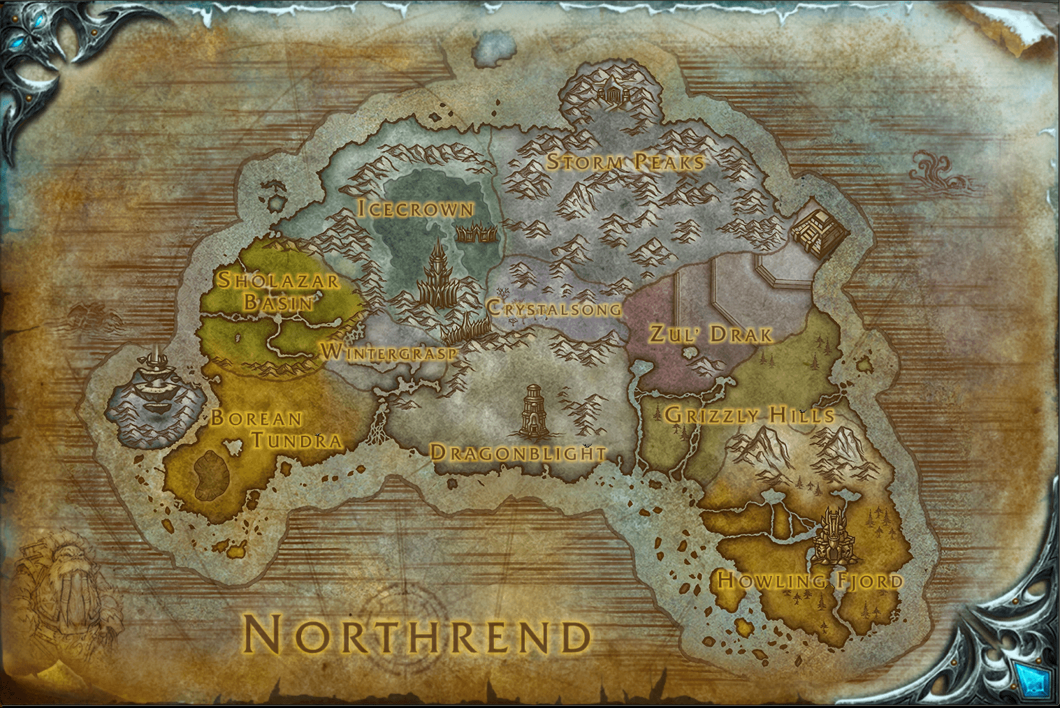 Northrend Map