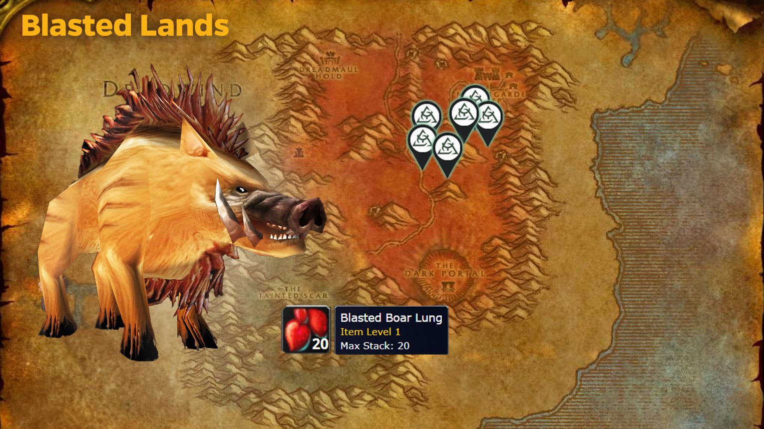 Blasted Lands Quest Item Farm Blasted Boar Lung