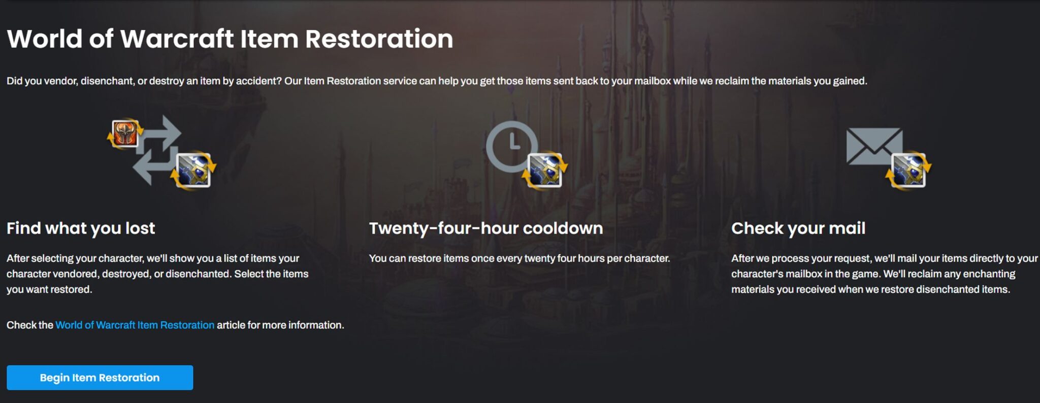 Mp Restoring Items WoW Item Restoration Guide (Retail and Classic)