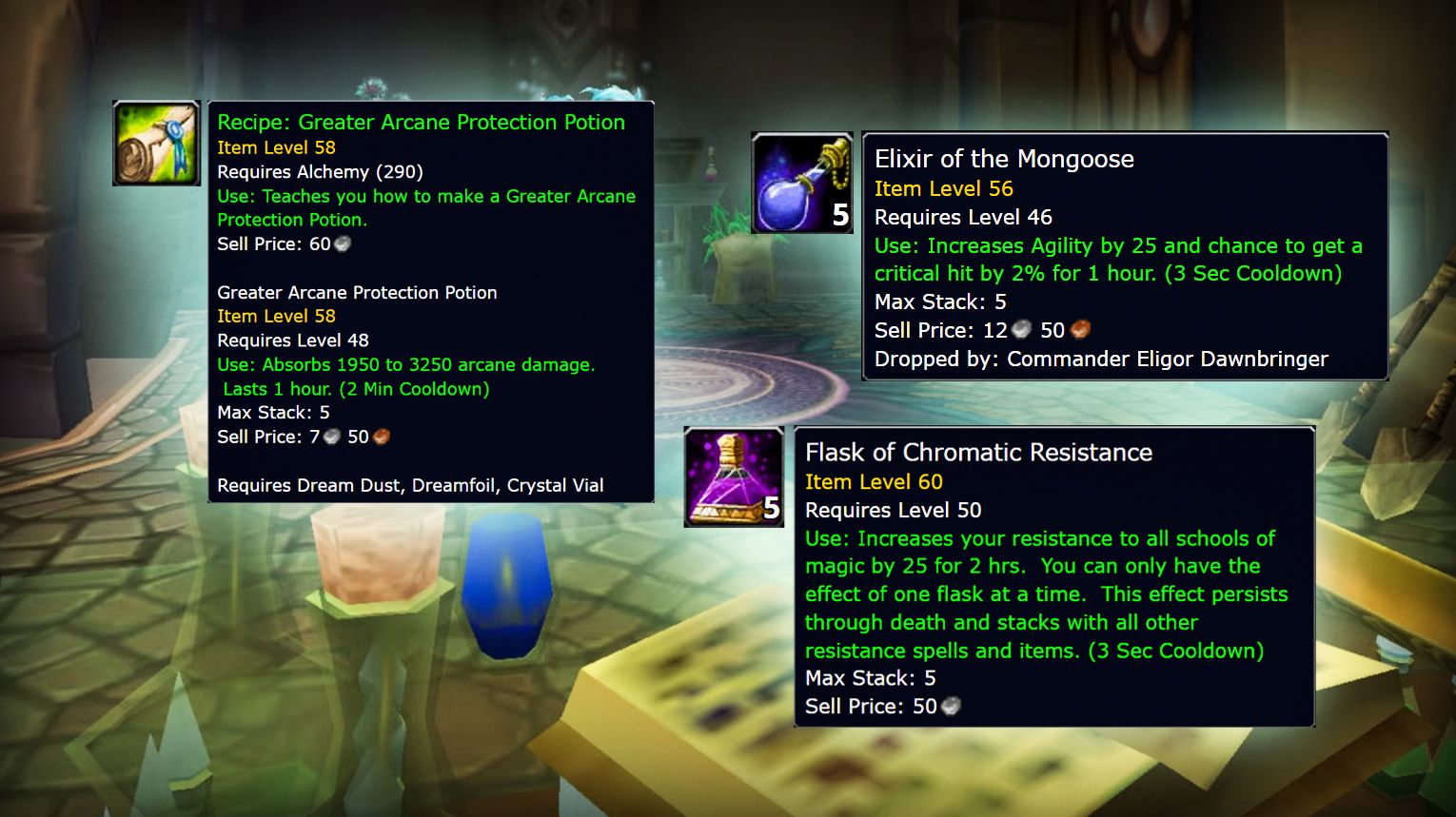 WoW Classic Alchemy Potions, Elixirs, and Flasks Overview