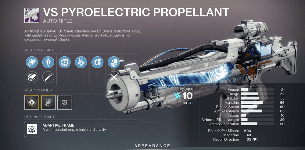 VS Pyroelectric Propellant