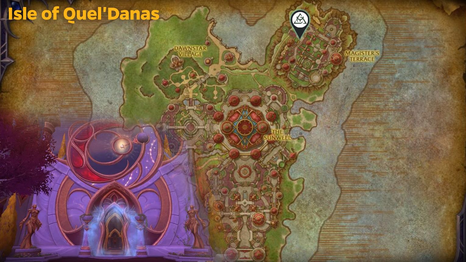 Magisters' Terrace dungeon map – Mythic+ layout and boss locations – WoW Midnight Season 1