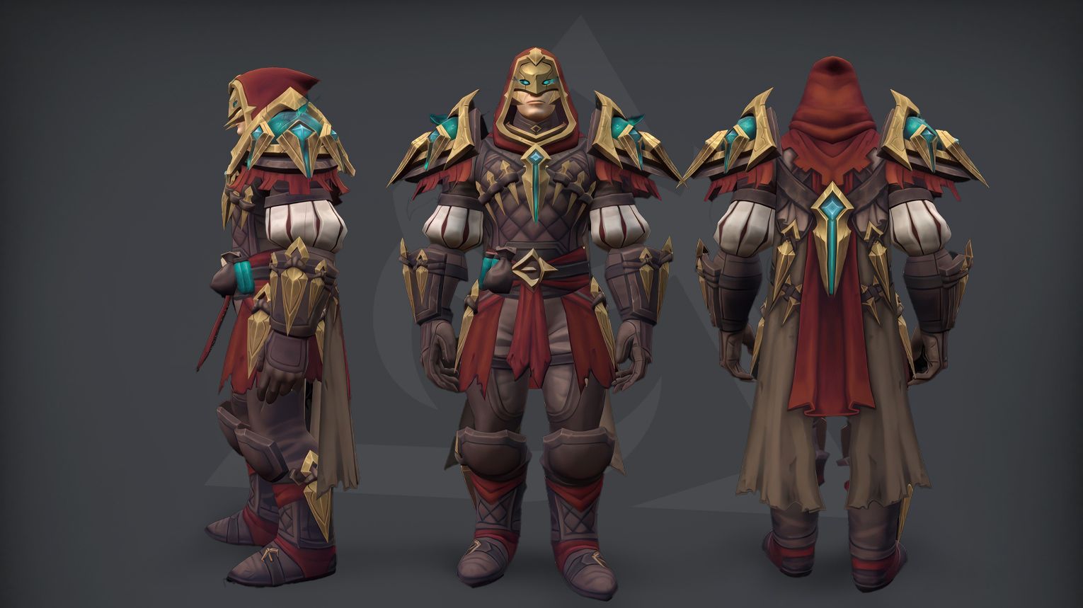 Rogue tier set – Motley of the Grim Jest (Normal) – asymmetrical leather with jest-themed accents – WoW Midnight Season 1