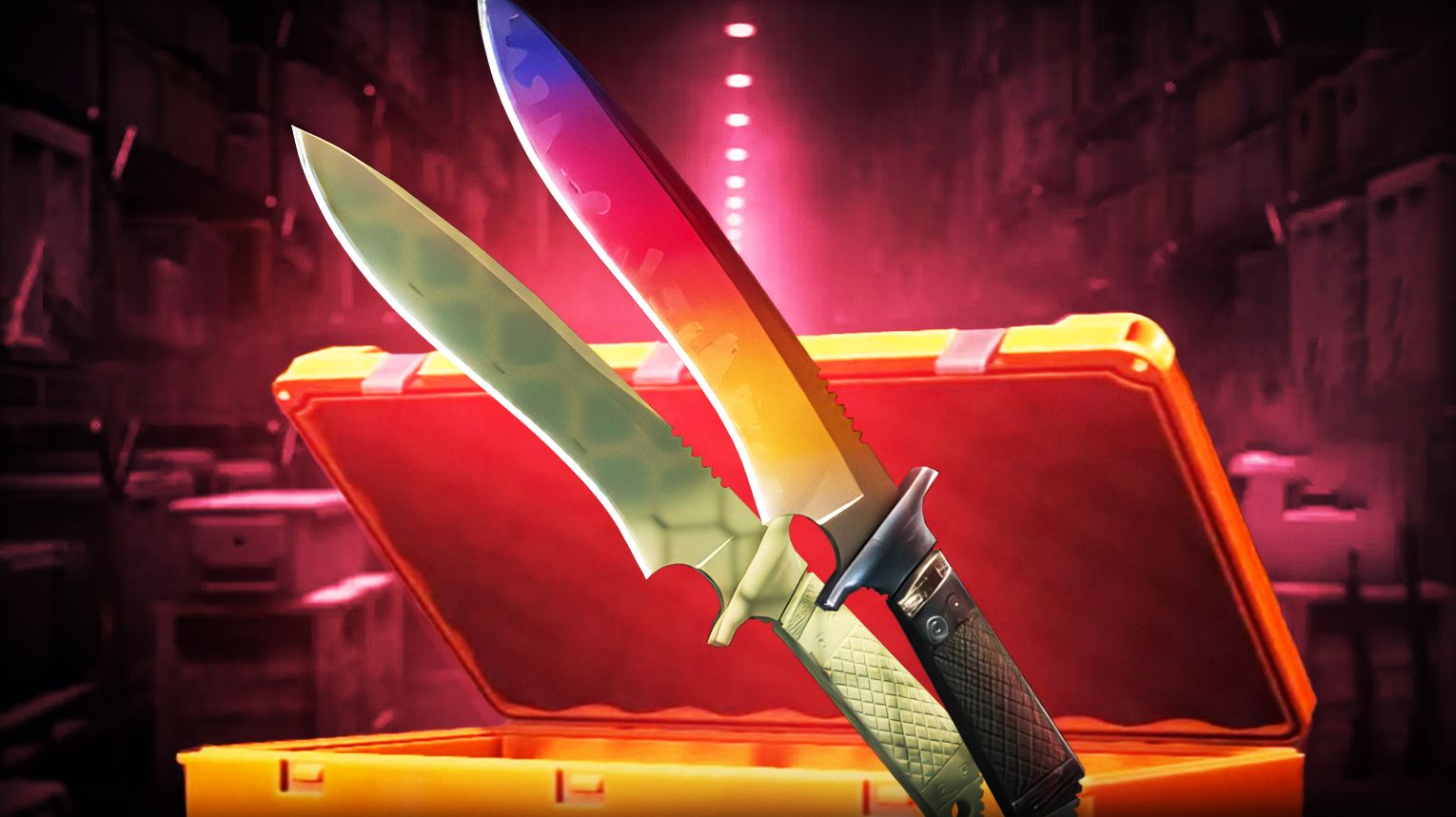 CS2 Classic Knife – remake of CS 1.6 knife, retro military silhouette, classic finishes, Vanilla, Fade, Doppler, Crimson Web, Case Hardened, Marble Fade – Counter-Strike 2