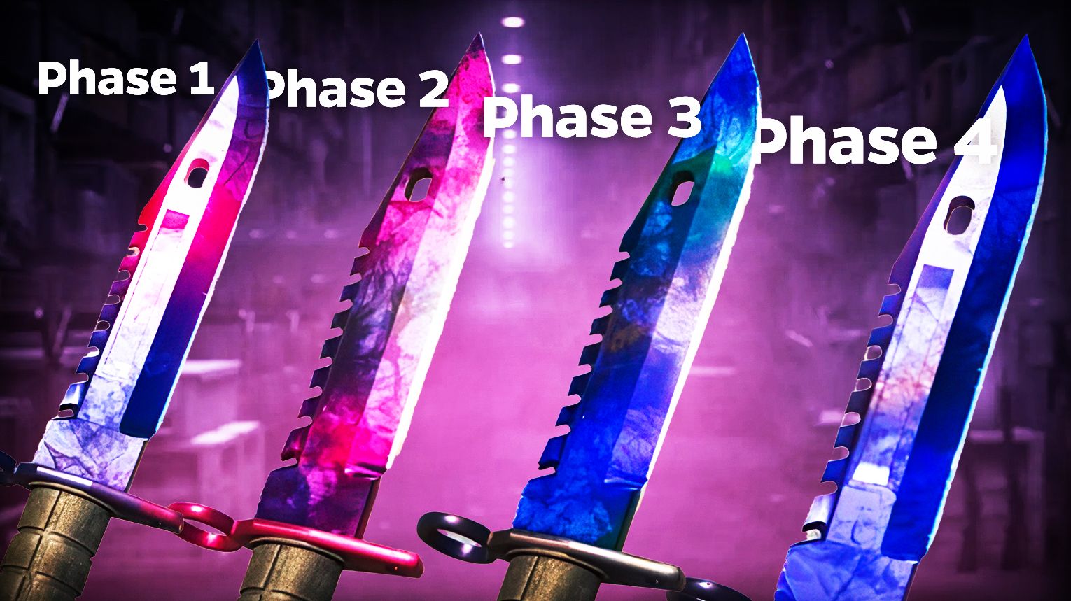 Doppler phases quick guide – Phase 1, Phase 2, Phase 3, Phase 4, Ruby, Sapphire, Black Pearl – CS2 knife finishes with drop rates and price rankings – Counter-Strike 2