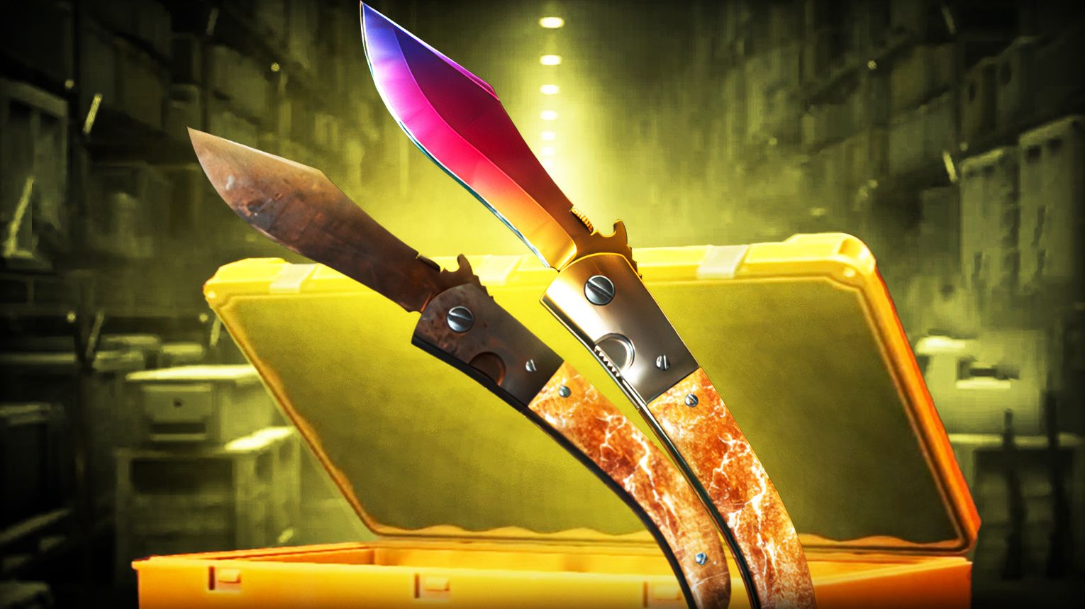CS2 Navaja Knife – folding pocket knife, compact slim blade, classic finishes, Vanilla, Fade, Doppler, Crimson Web, Case Hardened, Marble Fade – Counter-Strike 2