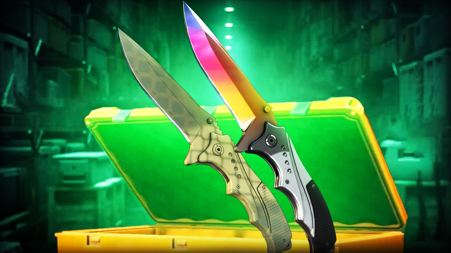 CS2 Nomad Knife – survival-style folding knife with textured handle, classic finishes, Shattered Web era – Counter-Strike 2