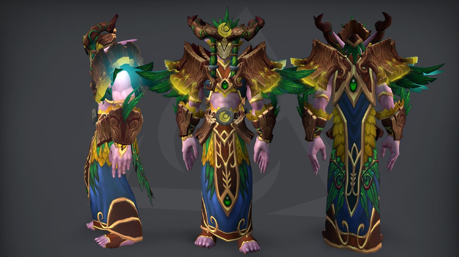 WoW Midnight Season 2 Druid tier set guide cover: Balance, Feral, Guardian, and Restoration 2-piece and 4-piece set bonuses from the Venomous Abyss raid. Serpent-themed Garb of the Untamed armor with poison and nature-infused troll motifs.