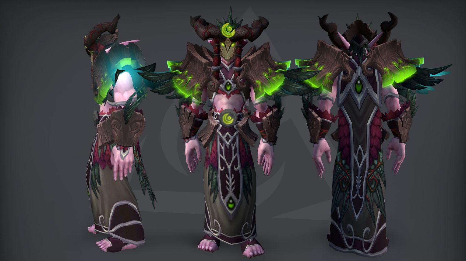 WoW Midnight Season 2 Druid tier set guide cover: Balance, Feral, Guardian, and Restoration 2-piece and 4-piece set bonuses from the Venomous Abyss raid. Serpent-themed Garb of the Untamed armor with poison and nature-infused troll motifs.