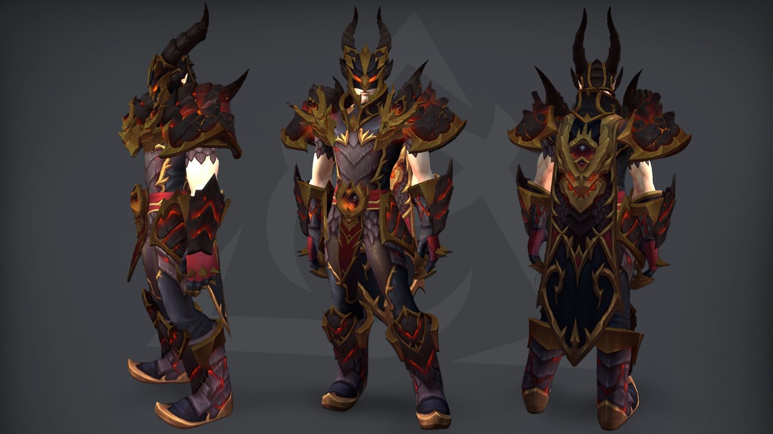 WoW Midnight Season 2 Evoker tier set guide cover: Augmentation, Devastation, and Preservation 2-piece and 4-piece set bonuses from the Venomous Abyss raid. Crimson dragon-scale mail with gold filigree, smoky purple gems, and serpent‑inspired visuals.