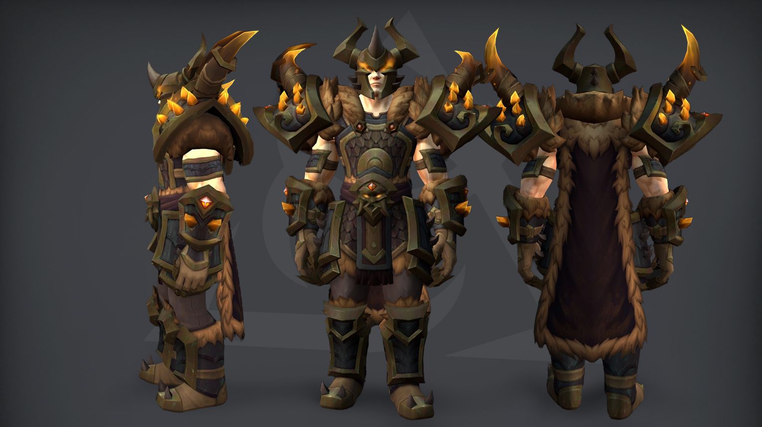WoW Midnight Season 2 Warrior tier set guide cover: Arms, Fury, and Protection 2-piece and 4-piece set bonuses from the Venomous Abyss raid. Troll‑themed plate armor with serpent fang motifs and poison aesthetics.