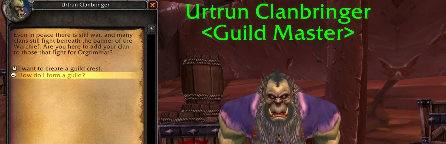 WoW Classic character leaving a guild